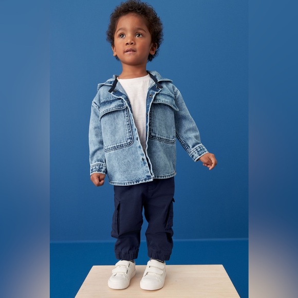 NWT Next Blue Denim Hooded Shacket size 1 1/2-2Yrs - Picture 12 of 14